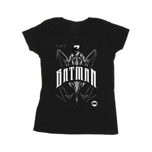 Batman Womens/Ladies Bat Skeleton T-Shirt / Black